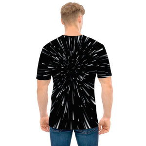 Galaxy Hyperspace Print Men's T-Shirt