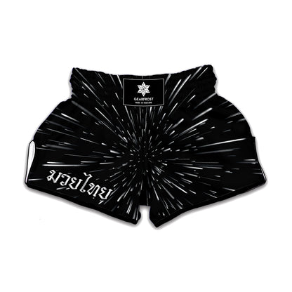Galaxy Hyperspace Print Muay Thai Boxing Shorts