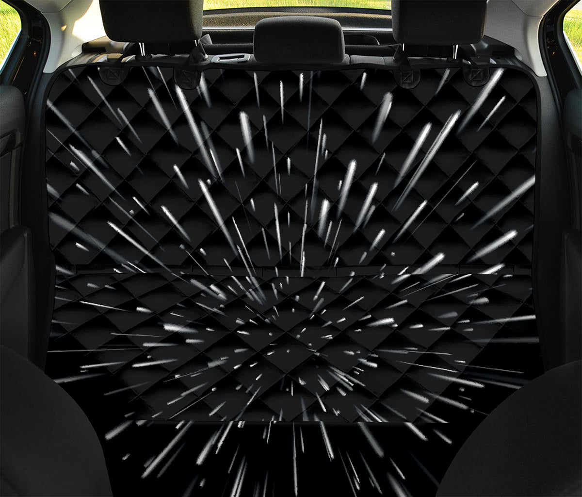 Galaxy Hyperspace Print Pet Car Back Seat Cover