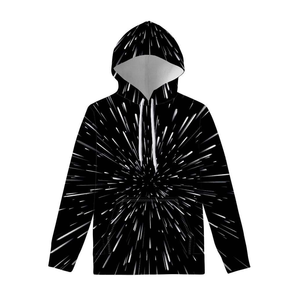 Galaxy Hyperspace Print Pullover Hoodie