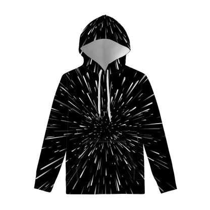 Galaxy Hyperspace Print Pullover Hoodie