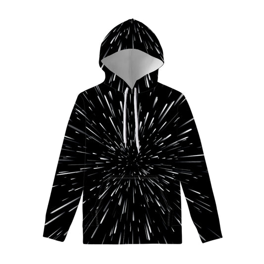 Galaxy Hyperspace Print Pullover Hoodie