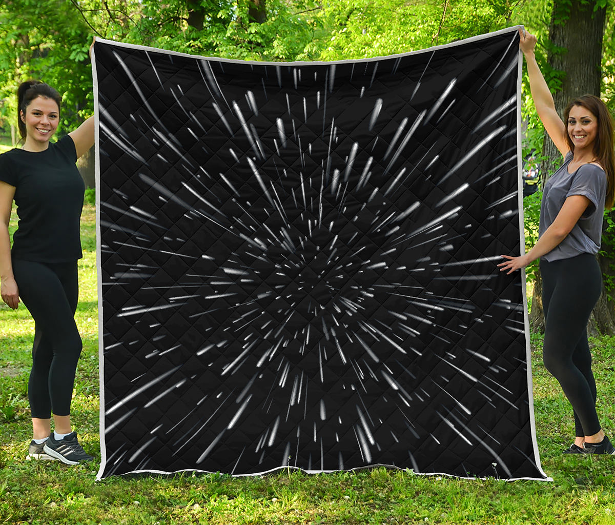 Galaxy Hyperspace Print Quilt