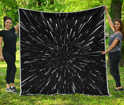 Galaxy Hyperspace Print Quilt
