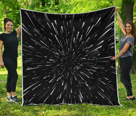 Galaxy Hyperspace Print Quilt