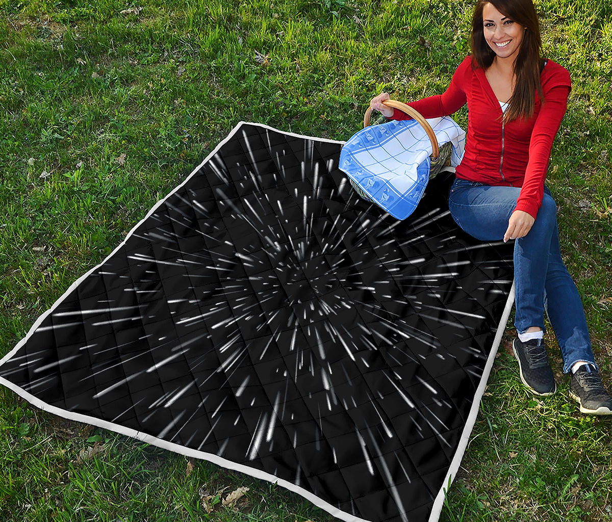 Galaxy Hyperspace Print Quilt