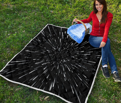 Galaxy Hyperspace Print Quilt