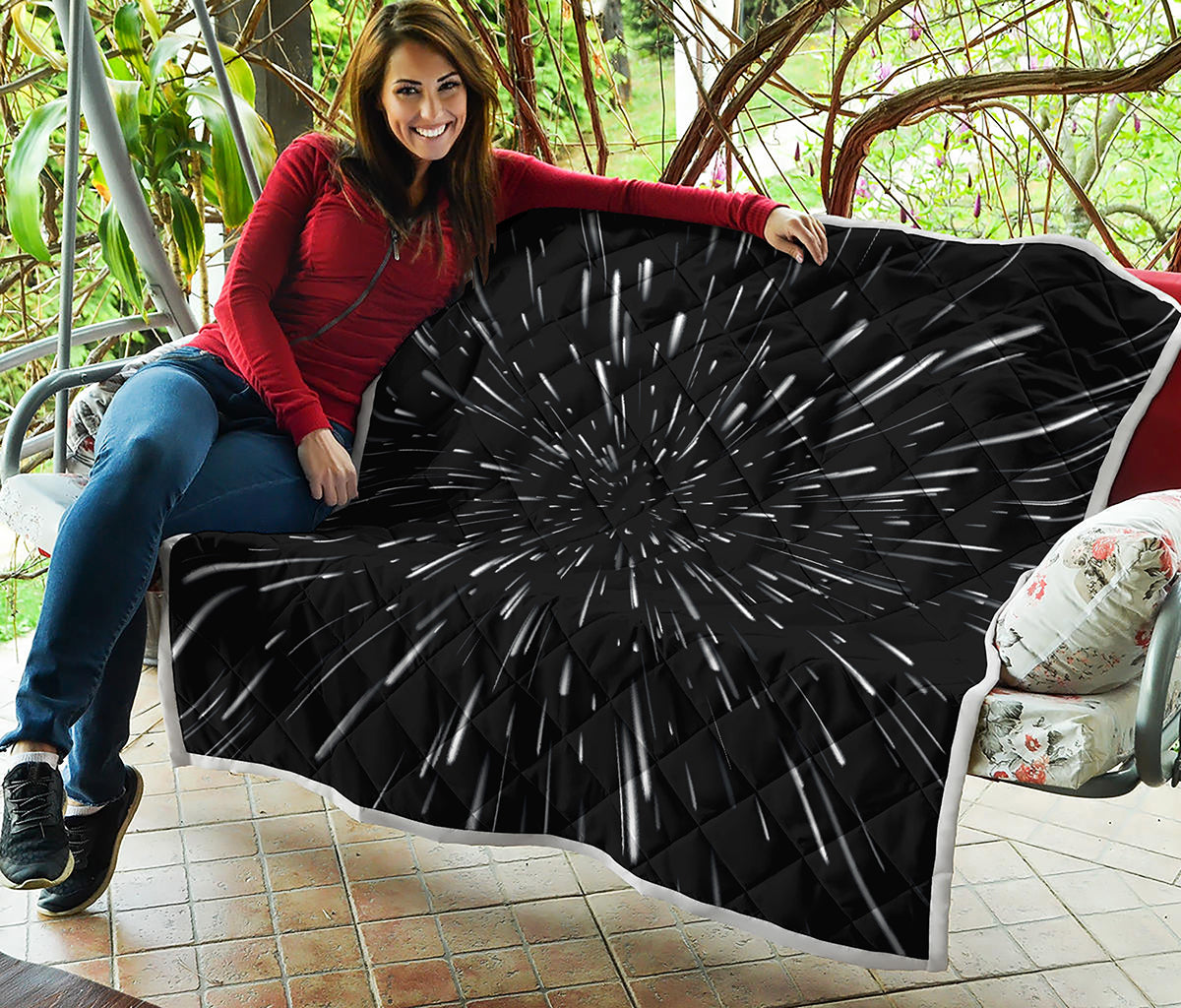Galaxy Hyperspace Print Quilt