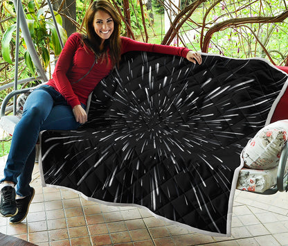 Galaxy Hyperspace Print Quilt