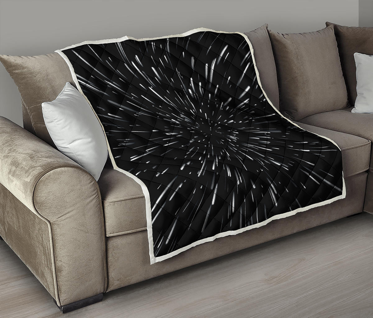Galaxy Hyperspace Print Quilt