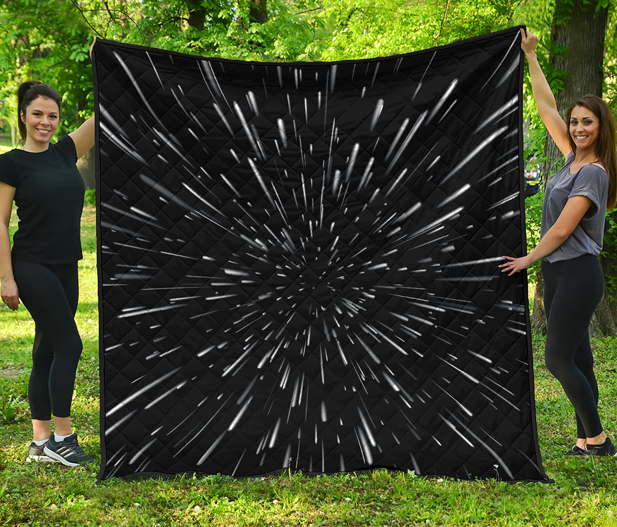 Galaxy Hyperspace Print Quilt