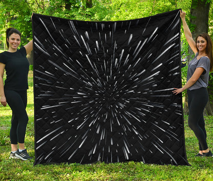 Galaxy Hyperspace Print Quilt