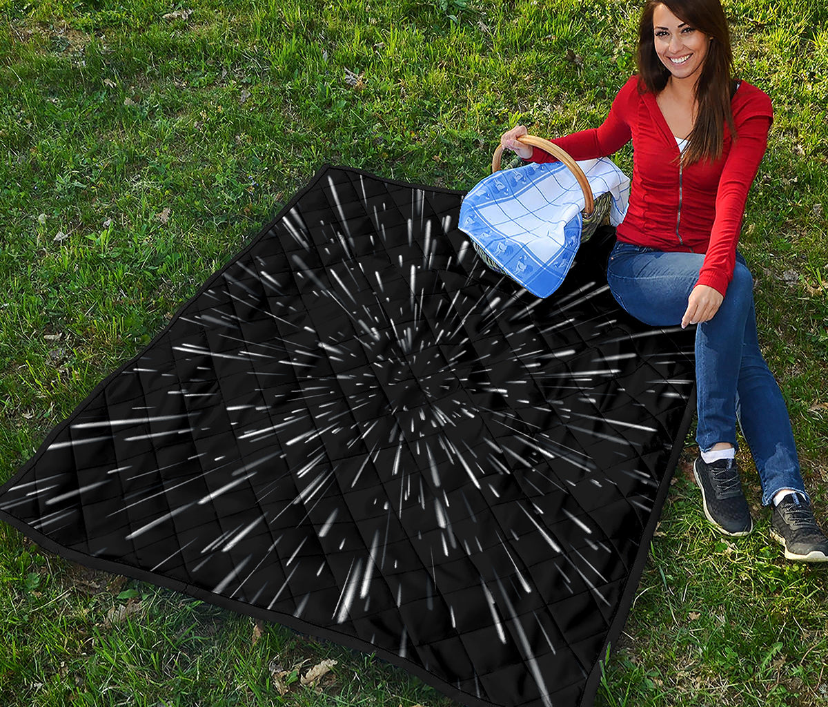 Galaxy Hyperspace Print Quilt