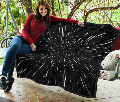 Galaxy Hyperspace Print Quilt