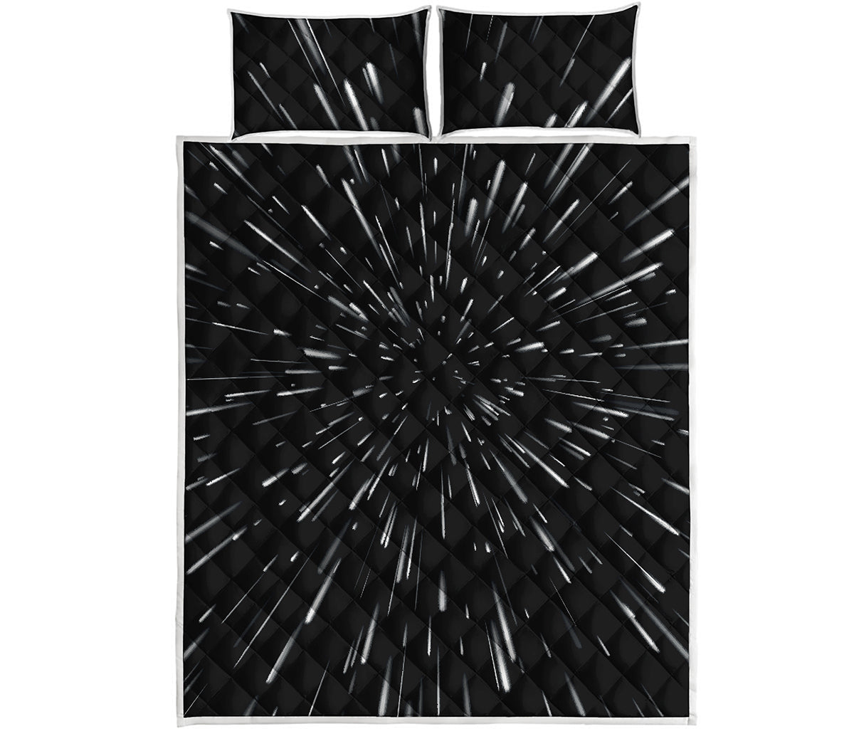 Galaxy Hyperspace Print Quilt Bed Set