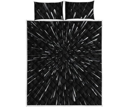 Galaxy Hyperspace Print Quilt Bed Set