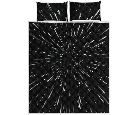 Galaxy Hyperspace Print Quilt Bed Set