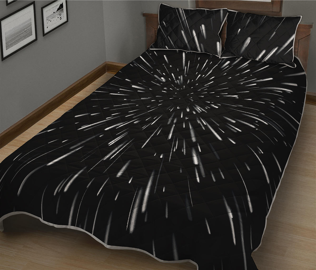Galaxy Hyperspace Print Quilt Bed Set