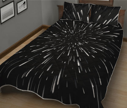 Galaxy Hyperspace Print Quilt Bed Set