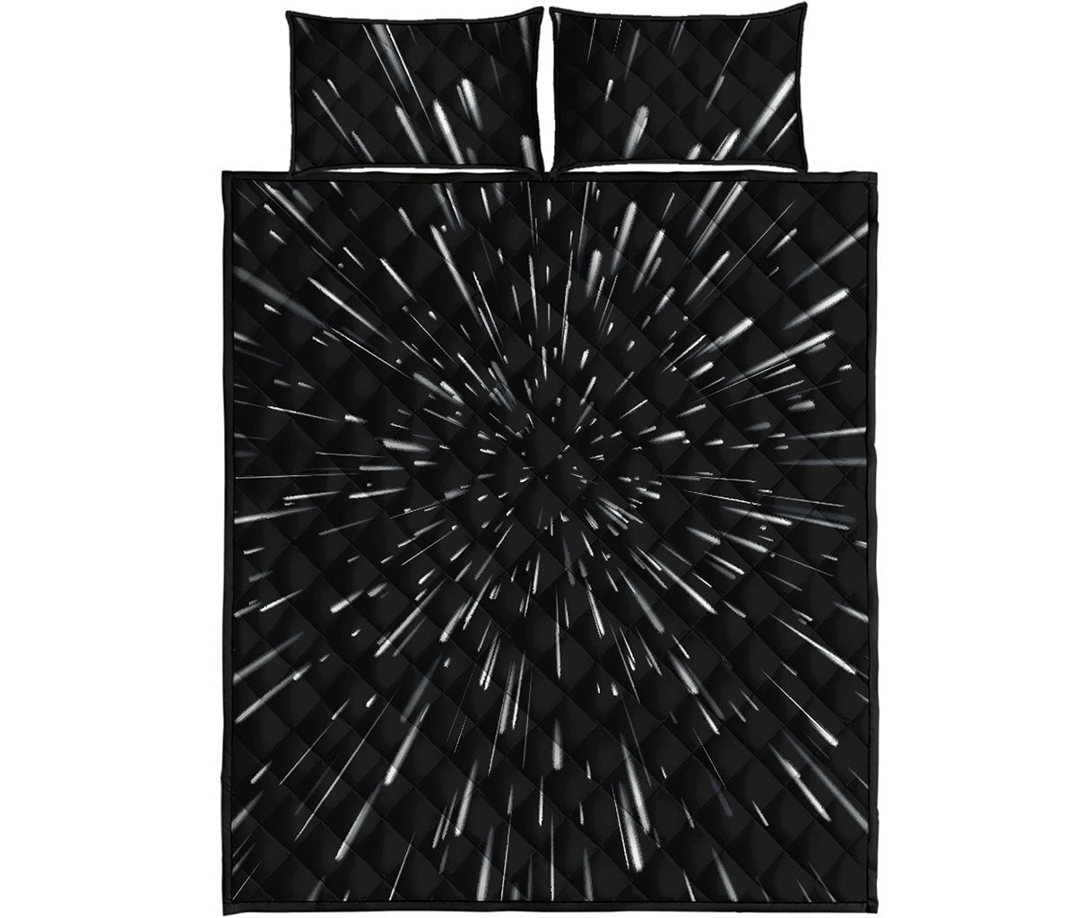 Galaxy Hyperspace Print Quilt Bed Set