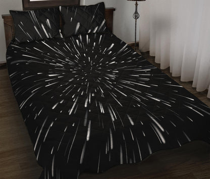 Galaxy Hyperspace Print Quilt Bed Set