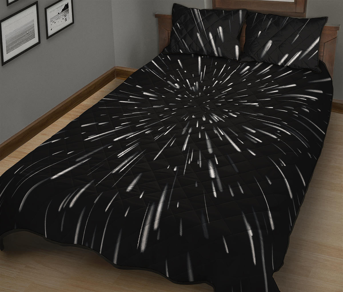 Galaxy Hyperspace Print Quilt Bed Set