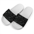 Galaxy Hyperspace Print White Slide Sandals