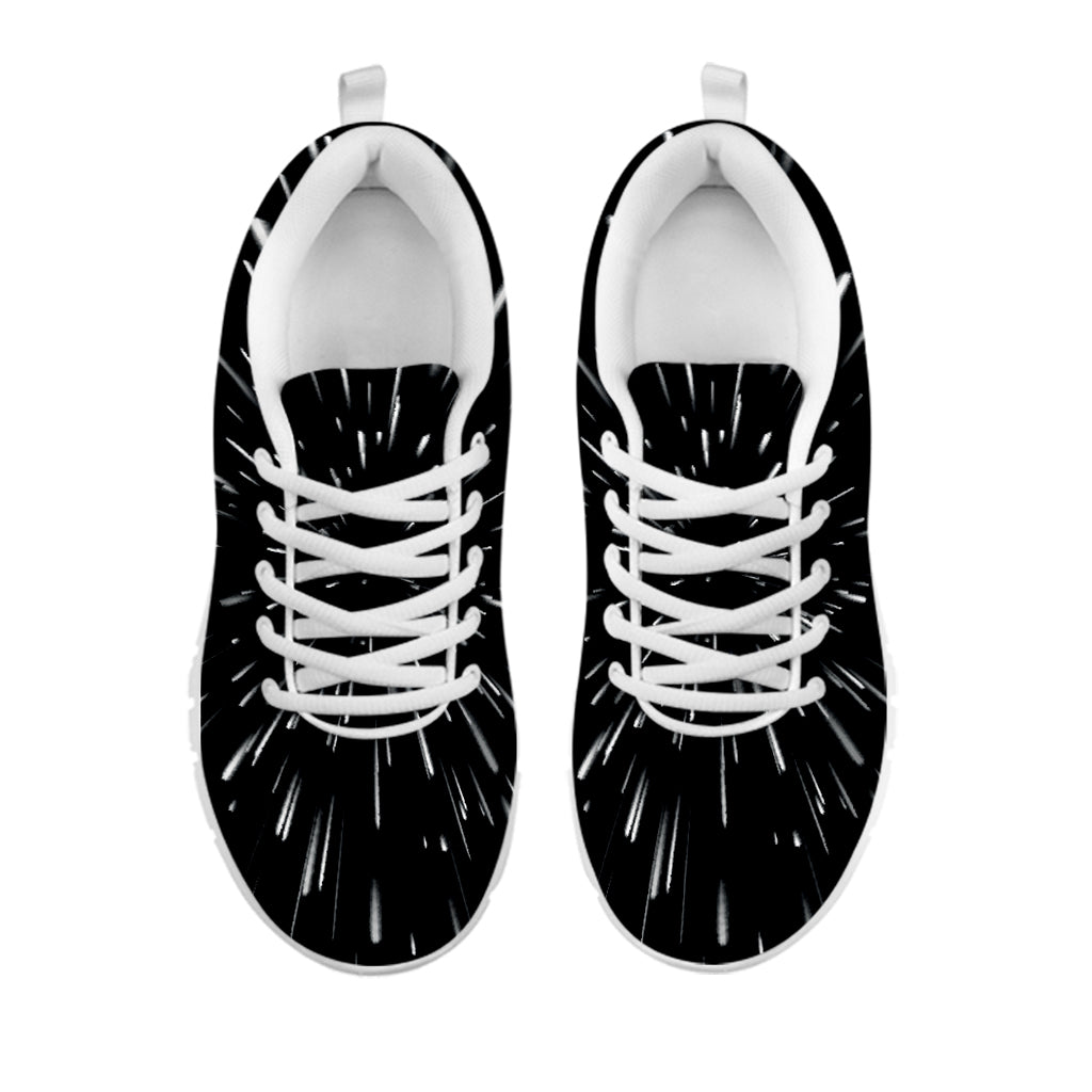Galaxy Hyperspace Print White Sneakers