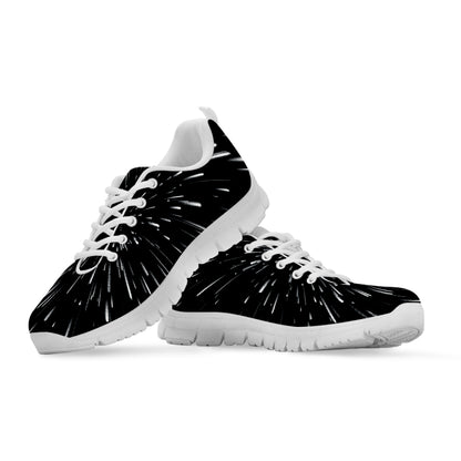 Galaxy Hyperspace Print White Sneakers