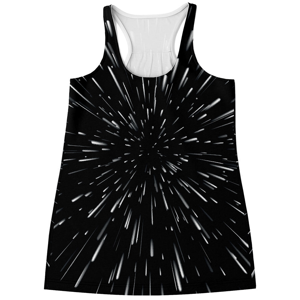 Galaxy Hyperspace Print Women's Racerback Tank Top