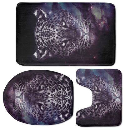Galaxy Jaguar Print 3 Piece Bath Mat Set