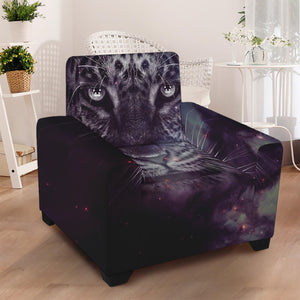 Galaxy Jaguar Print Armchair Slipcover