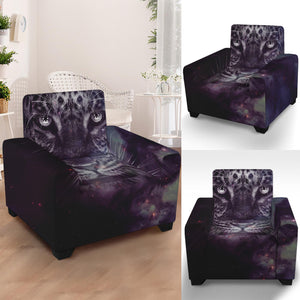 Galaxy Jaguar Print Armchair Slipcover