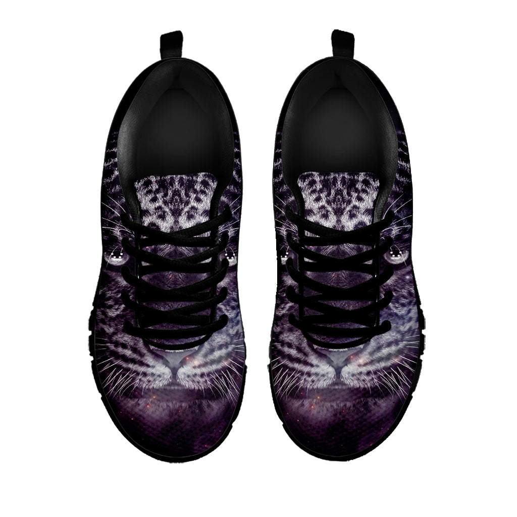 Galaxy Jaguar Print Black Sneakers