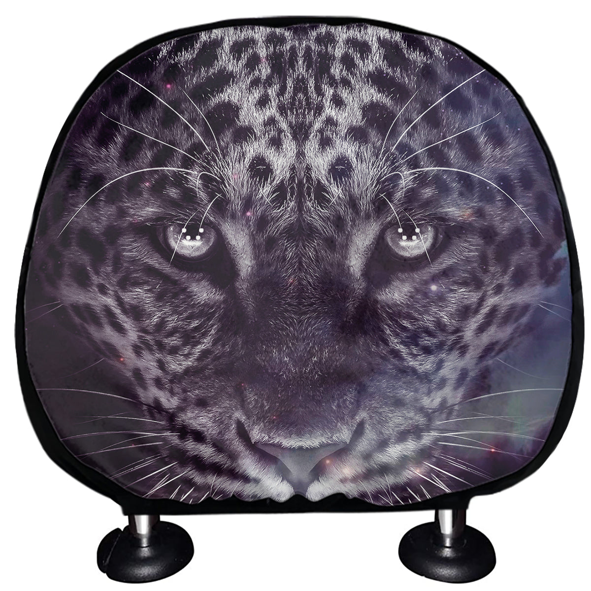 Galaxy Jaguar Print Car Headrest Covers