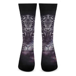 Galaxy Jaguar Print Crew Socks
