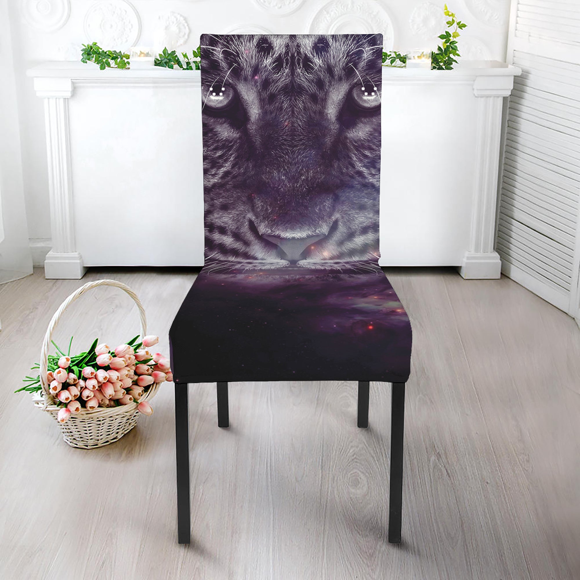 Galaxy Jaguar Print Dining Chair Slipcover