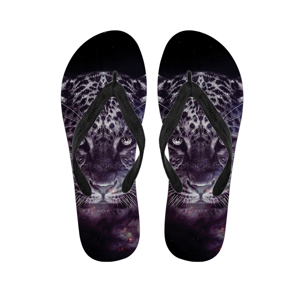 Galaxy Jaguar Print Flip Flops