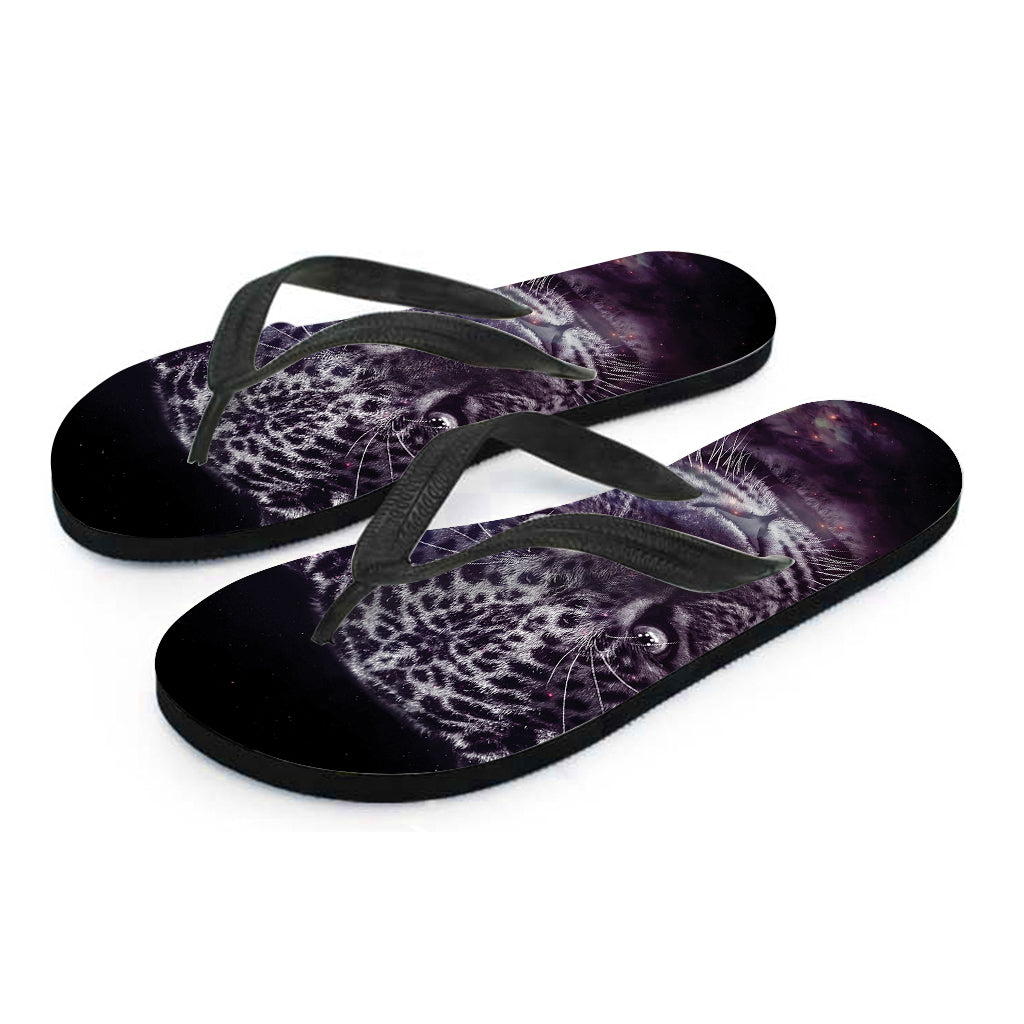Galaxy Jaguar Print Flip Flops