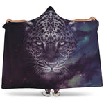 Galaxy Jaguar Print Hooded Blanket