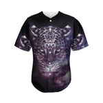 Galaxy Jaguar Print Men's Baseball Jersey