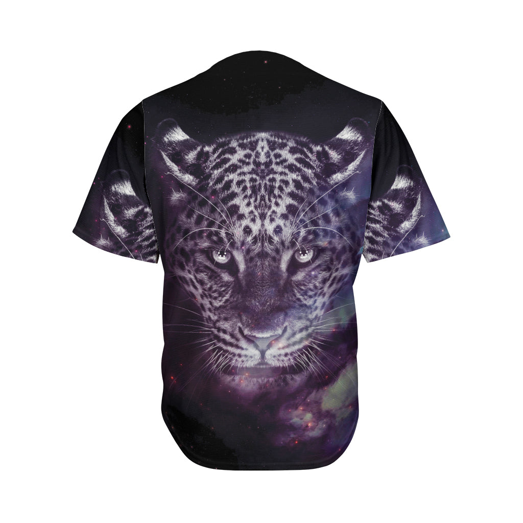 Galaxy Jaguar Print Men's Baseball Jersey