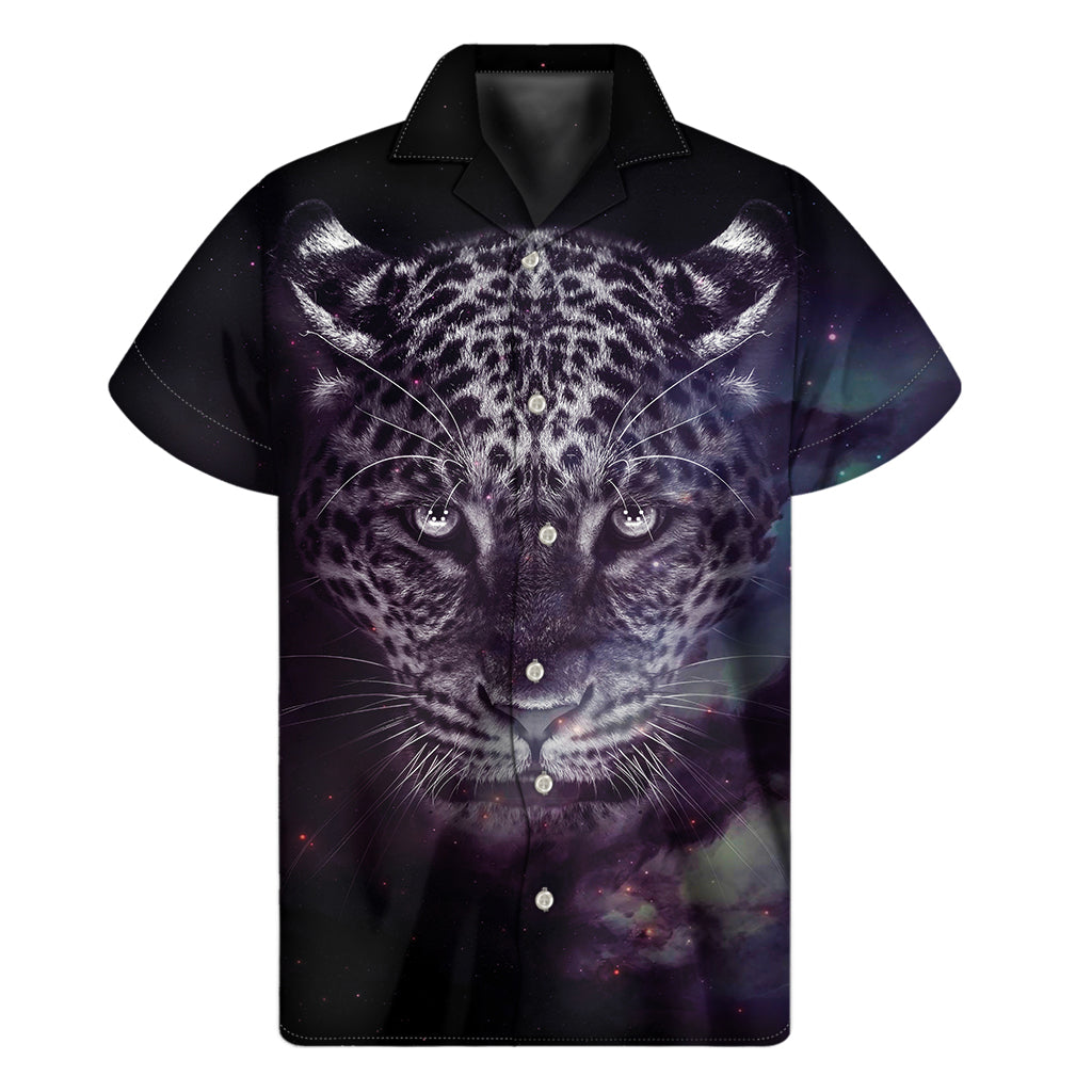 Galaxy Jaguar Print Men's Short Sleeve Shirt
