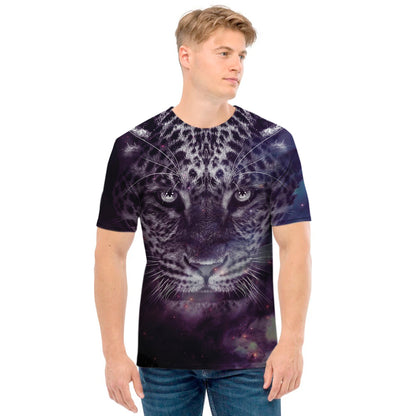 Galaxy Jaguar Print Men's T-Shirt