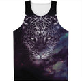 Galaxy Jaguar Print Men's Tank Top