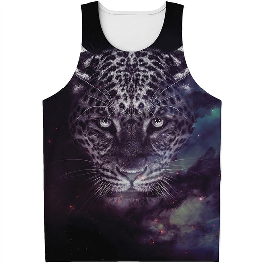 Galaxy Jaguar Print Men's Tank Top