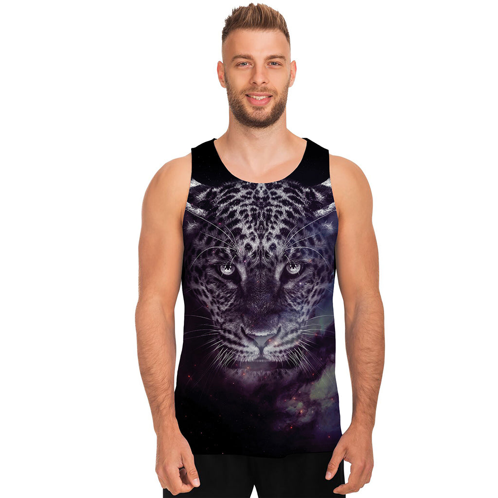 Galaxy Jaguar Print Men's Tank Top