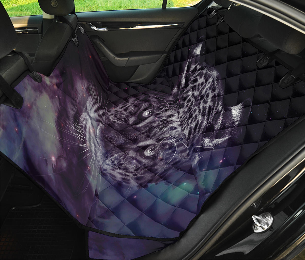 Galaxy Jaguar Print Pet Car Back Seat Cover