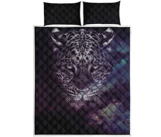 Galaxy Jaguar Print Quilt Bed Set