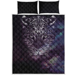 Galaxy Jaguar Print Quilt Bed Set